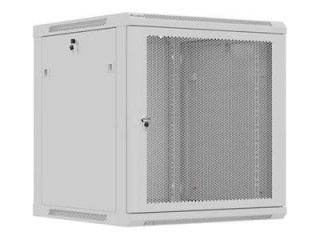 Lanberg WF01 Series - Stojak szafa - 600x600, pakowane płasko, z perforowanymi drzwiami - do montażu na ścianie - szary, RAL7035