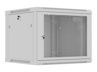 Lanberg WF01 Series - Stojak szafa - 600x600, pakowane płasko, z perforowanymi drzwiami - do montażu na ścianie - szary, RAL7035
