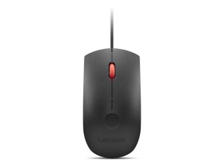 Lenovo - Mysz - optyczna - 3 przyciski - przewodowa - USB - czarny, czerwony