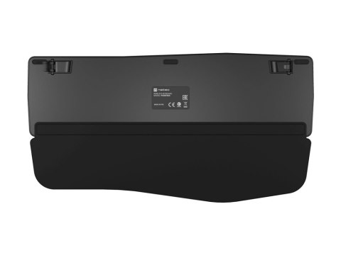 Natec PORIFERA - Klawiatura - full size - podświetlenie - bezprzewodowa - 2.4 GHz, Bluetooth - QWERTY - US - czarny