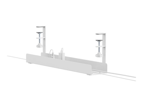 Neomounts - Cable management tray - design zaciskowy, uniwersalny - do montażu na biurku - biały