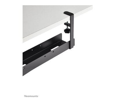 Neomounts - Cable management tray - design zaciskowy, uniwersalny - do montażu na biurku - czarny