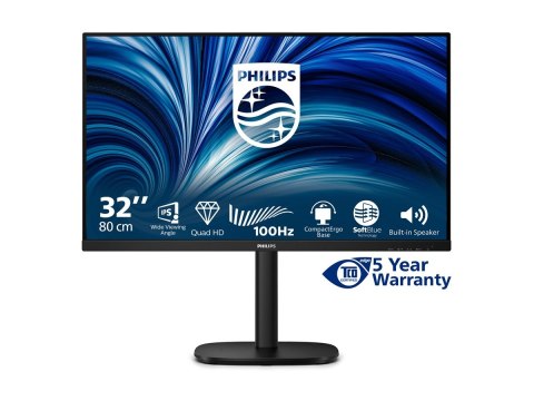 Philips 32B2N3500 - 3000 Series - monitor LED - 32" (31.5" widoczny) - 2560 x 1440 QHD @ 100 Hz - IPS - 1000:1 - 2xHDMI, Display