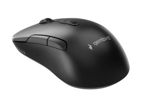 Gembird MUSW2-7B-01 - Mysz - tryb podwójny - prawo i leworęczna - optyczna - 7 przyciski - bezprzewodowa - 2.4 GHz, Bluetooth - 