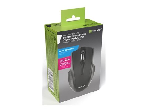 Tracer Deff - Mysz - prawo i leworęczna - optyczna - 7 przyciski - bezprzewodowa - 2.4 GHz - odbiornik bezprzewodowy USB - czarn