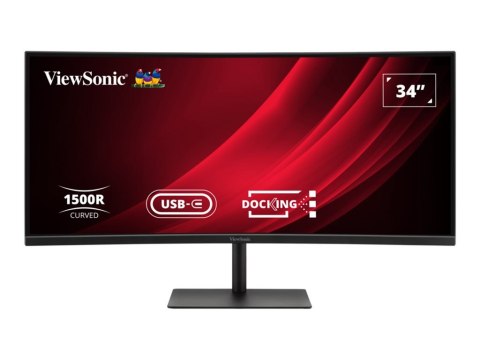 ViewSonic VG3419C-2 - Monitor LED - zaokrąglony - 34" - 3440 x 1440 UWQHD @ 120 Hz - VA - 300 cd/m² - 3000:1 - HDR10 - 3.5 ms - 