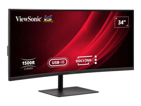 ViewSonic VG3419C-2 - Monitor LED - zaokrąglony - 34" - 3440 x 1440 UWQHD @ 120 Hz - VA - 300 cd/m² - 3000:1 - HDR10 - 3.5 ms - 