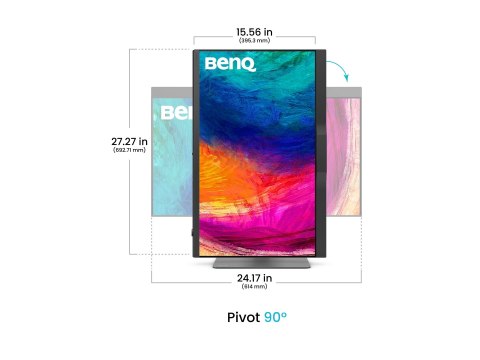 BenQ PD2770U - Monitor LED - 27" - 3840 x 2160 4K UHD (2160p) @ 60 Hz - IPS - 400 cd/m² - 1000:1 - HDR10 - 5 ms - 2xHDMI, Displa