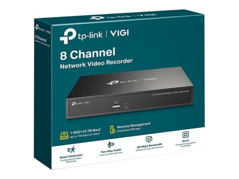 TP-Link VIGI NVR1008H - NVR - 8 kanały - tak - do montażu w stojaku