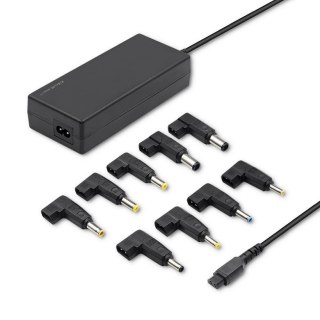 Zasilacz sieciowy Qoltec uniwersalny 65W | 9 wtyczek | +kabel zasilający