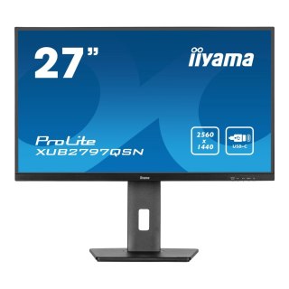 Monitor iiyama 27" ProLite XUB2797QSN-B1 IPS QHD 100Hz HDMI 2xDP HUB RJ-45 głośniki