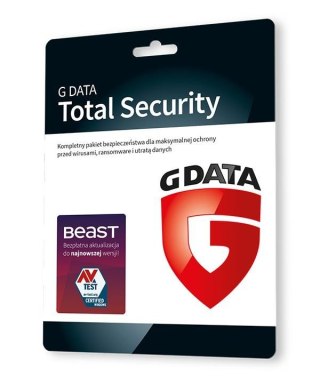Oprogramowanie G DATA Total Security Multidevice 3PC 2lata karta-klucz