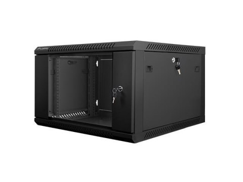 Szafa instalacyjna Rack wisząca 19" 6U 600x600 czarna Lanberg (flat pack)