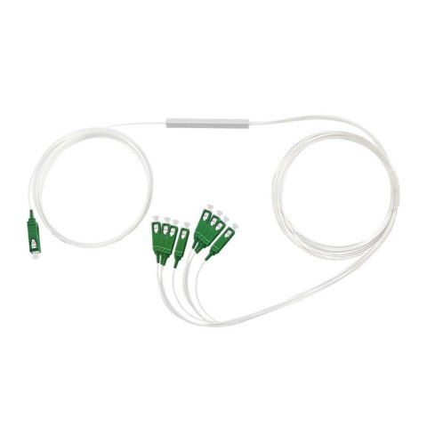 Splitter światłowodowy Qoltec 1x8, G.652D SC/APC - SC/APC SingleMode