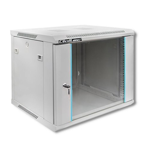 Szafa RACK Qoltec 19" | 9U | 600x500x450 | Szara | Wisząca