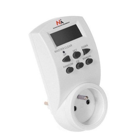 Timer cyfrowy Maclean MCE05 10 programów 3600W, czasomierz, programator cyfrowy max 156 programów