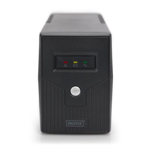 Zasilacz awaryjny UPS DIGITUS Line-Ineractive LED BASIC, 600VA/360W, 1x12V/7Ah, AVR, 2x Schuko CEE 7/3