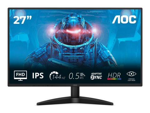 AOC 27B36X - Monitor LED - 27" - 1920 x 1080 Full HD (1080p) @ 144 kHz - IPS - 1500:1 - HDR10 - 0.5 ms - HDMI, DisplayPort - cza