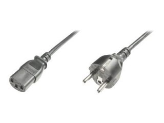 ASSMANN - Kabel zasilający - power IEC 60320 C13 do power CEE 7/7 (M) - AC 250 V - 1.8 m - odlewany - czarny
