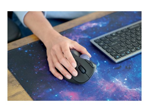Kensington KB435 EQ - Klawiatura - wielourządzeniowy, akumulatorowy - compact - bezprzewodowa - 2.4 GHz, Bluetooth - QWERTY - Mi