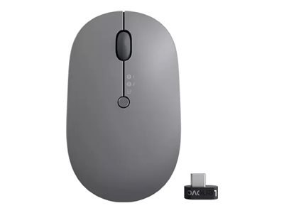 Lenovo Go Multi-device - Mysz - niebieska optyczna - 3 przyciski - bezprzewodowa - 2.4 GHz, Bluetooth 5.0 - odbiornik bezprzewod