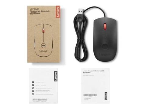 Lenovo - Mysz - optyczna - 3 przyciski - przewodowa - USB - czarny, czerwony - dla ThinkPad T16 Gen 4 21QN