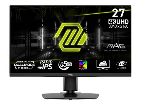 MSI MAG 272URDF E16 - Monitor LED - gaming - 27" - 3840 x 2160 4K @ 160 Hz - Fast IPS - 400 cd/m² - 1000:1 - 0.5 ms - HDMI, Disp