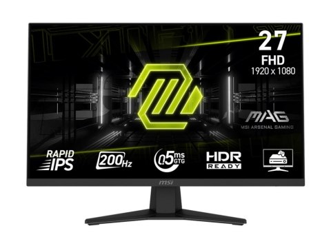 MSI MAG 274F - Monitor LED - gaming - 27" - 1920 x 1080 Full HD (1080p) @ 200 Hz - Fast IPS - 300 cd/m² - 1000:1 - 0.5 ms - HDMI