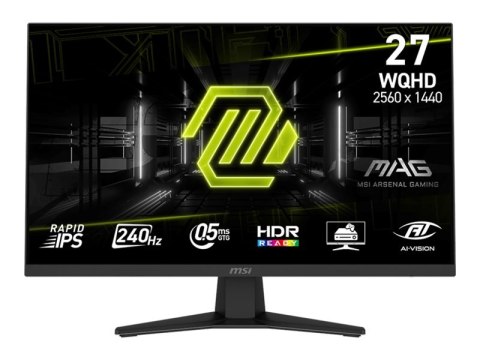 MSI MAG 274QF X24 - Monitor LED - gaming - 27" - 2560 x 1440 QHD @ 240 Hz - Fast IPS - 250 cd/m² - 1000:1 - 0.5 ms - 2xHDMI, Dis