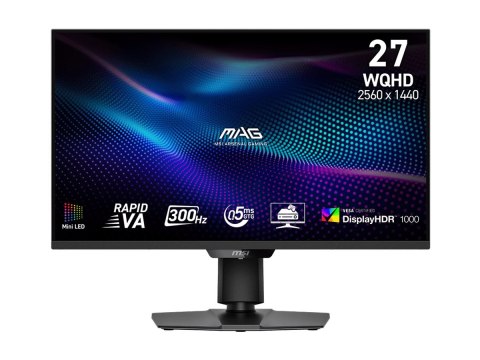 MSI MAG 274QPF X30MV - Monitor LED - gaming - 27" - 2560 x 1440 WQHD @ 300 Hz - Szybkie VA - 1000 cd/m² - 4500:1 - DisplayHDR 10