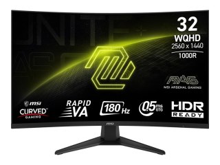MSI MAG 325CQF - Monitor LED - gaming - zaokrąglony - 32" (31.5" widoczny) - 2560 x 1440 WQHD @ 180 Hz - Szybkie VA - 300 cd/m² 