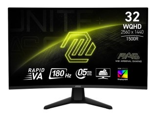 MSI MAG 32CQ6F - Monitor LED - gaming - zaokrąglony - 32" (31.5" widoczny) - 2560 x 1440 WQHD @ 180 Hz - Szybkie VA - 400 cd/m² 