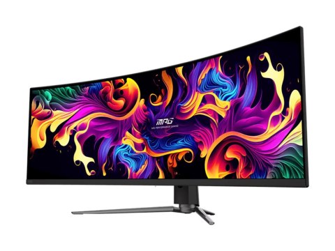 MSI MPG 491CQP QD-OLED - Monitor OLED - gaming - zaokrąglony - 49" - 5120 x 1440 Dual Quad HD @ 144 Hz - 250 cd/m² - 1500000:1 -