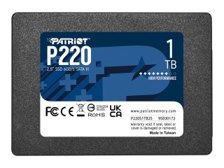 Patriot P220 - SSD - 1 TB - wewnętrzny - 2,5" - SATA 3Gb/s