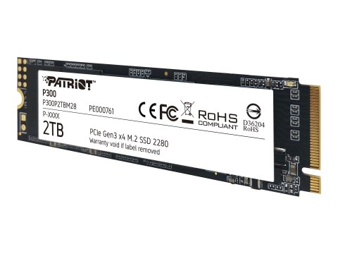 Patriot P300 - SSD - 2 TB - wewnętrzny - M.2 2280 - PCIe 3.0 x4 (NVMe)