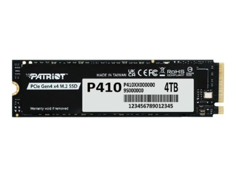 Patriot P410 - SSD - 4 TB - wewnętrzny - M.2 2280 - PCIe 4.0 x4 (NVMe)