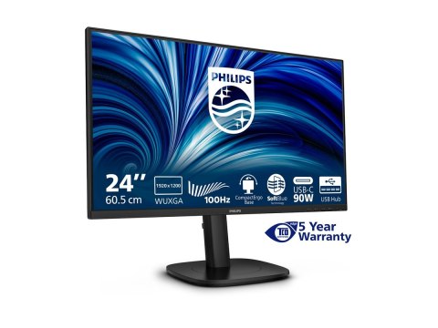 Philips 24B2U3301D - Monitor LED - 24" - 1920 x 1200 WUXGA @ 100 Hz - IPS - 300 cd/m² - 1500:1 - 4 ms - HDMI, DisplayPort, USB-C