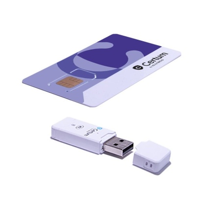 Pieczęć elektroniczna Certum Mini Z czytnikiem USB typu A - ważność 3 lata