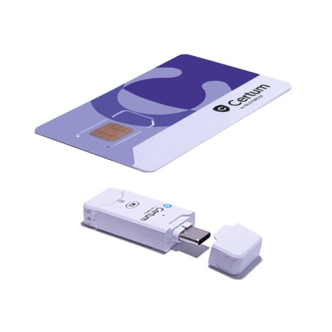 Pieczęć elektroniczna Certum Mini z czytnikiem USB typu C - ważność 1 rok