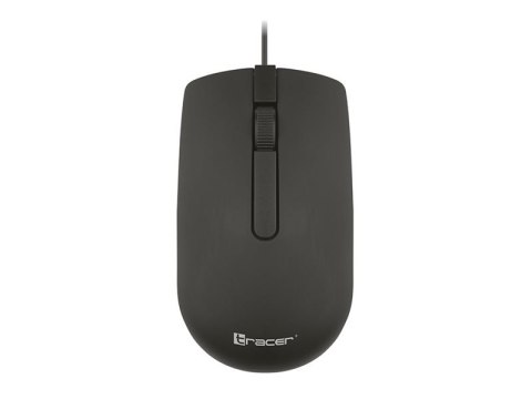 Tracer OFFI - Mysz - ergonomiczna - prawo i leworęczna - optyczna - 3 przyciski - przewodowa - USB - czarny