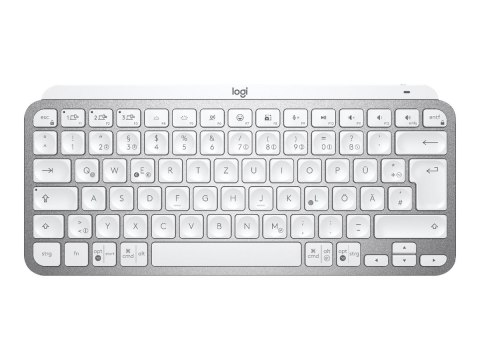 Logitech MX Keys Mini - Klawiatura - podświetlenie - bezprzewodowa - Bluetooth - AZERTY - Francja - blada szarość