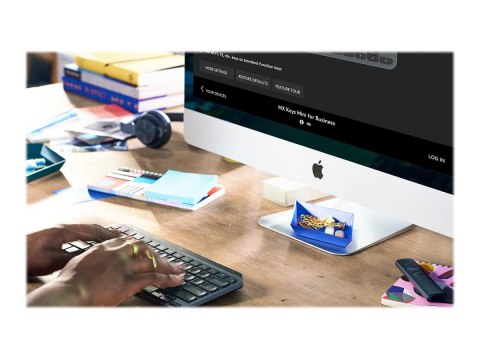 Logitech MX Keys Mini for Business - Klawiatura - podświetlenie - bezprzewodowa - Bluetooth LE - QWERTY - Międzynarodowy Angiels
