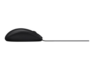 Logitech M100 - Mysz - pełny rozmiar - prawo i leworęczna - optyczna - 3 przyciski - przewodowa - USB - czarny