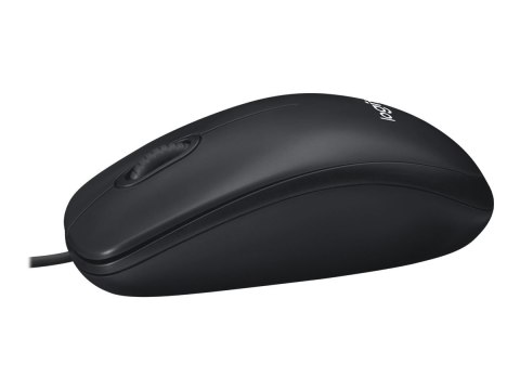 Logitech M100 - Mysz - pełny rozmiar - prawo i leworęczna - optyczna - 3 przyciski - przewodowa - USB - czarny