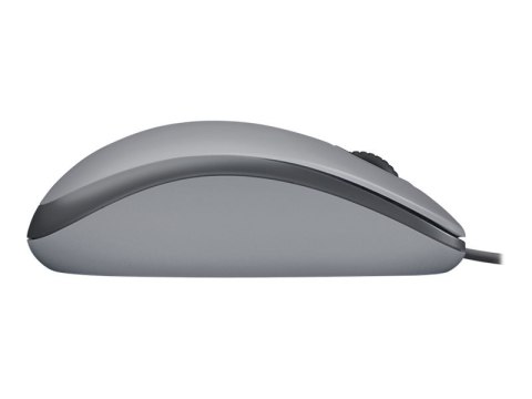 Logitech M110 Silent - Mysz - prawo i leworęczna - optyczna - 3 przyciski - przewodowa - USB-A - średnioszary