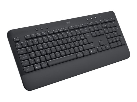 Logitech Signature K650 - Klawiatura - bezprzewodowa - Bluetooth LE - AZERTY - Francja - grafitowy