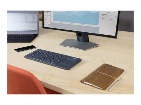 Logitech Wireless Touch Keyboard K400 Plus - Klawiatura - bezprzewodowa - 2.4 GHz - Hiszpania - czarny