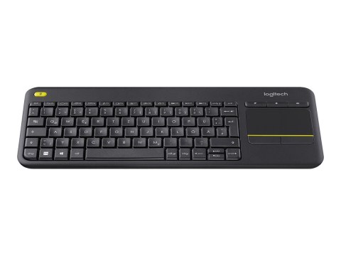 Logitech Wireless Touch Keyboard K400 Plus - Klawiatura - bezprzewodowa - 2.4 GHz - Niemcy - czarny