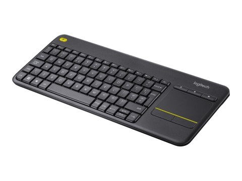 Logitech Wireless Touch Keyboard K400 Plus - Klawiatura - bezprzewodowa - 2.4 GHz - Niemcy - czarny