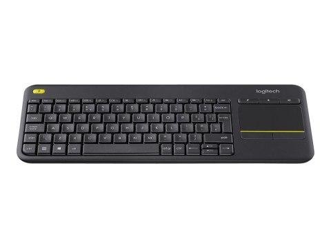 Logitech Wireless Touch Keyboard K400 Plus - Klawiatura - bezprzewodowa - 2.4 GHz - Włochy - czarny